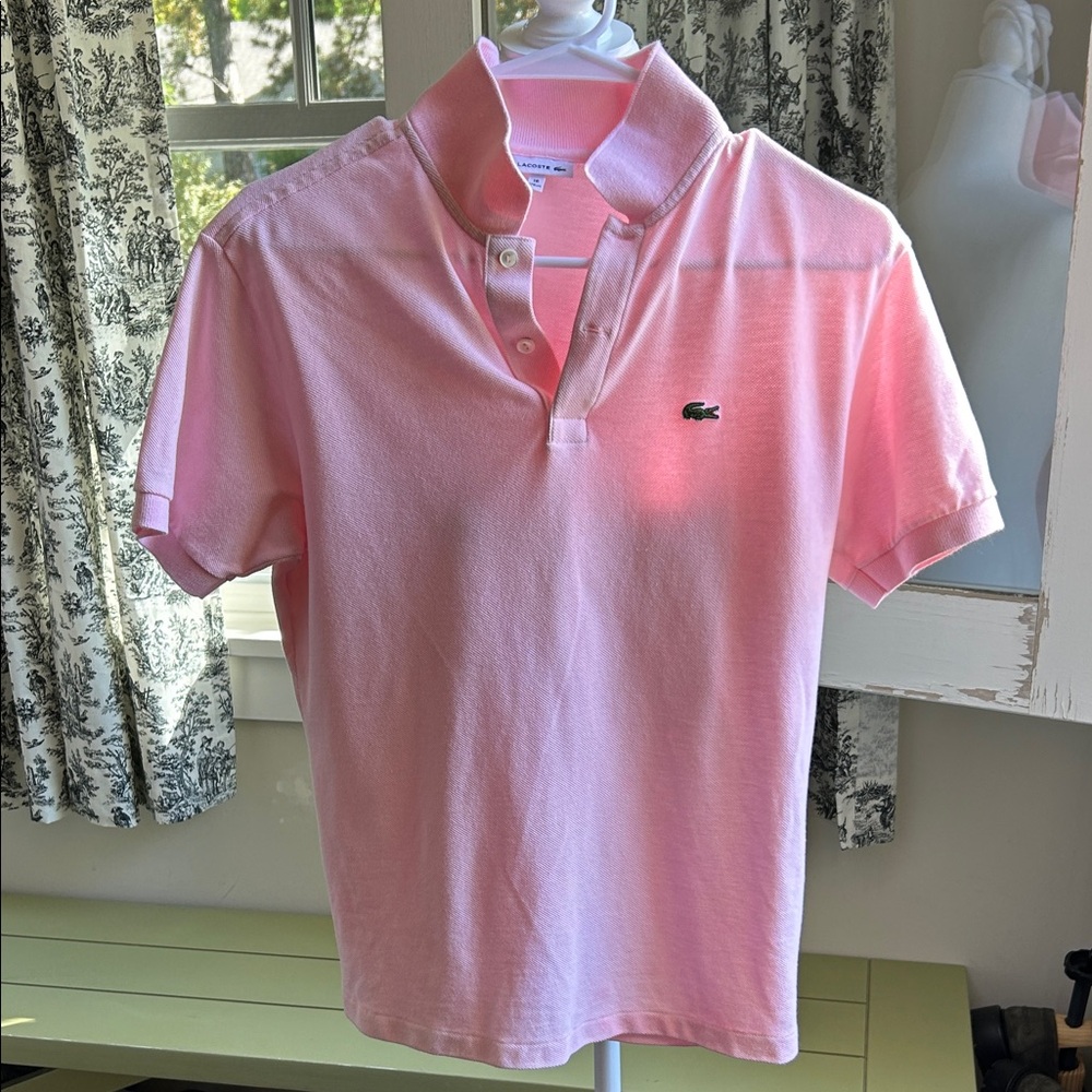 Lacoste Kids Polo in Soft Pink